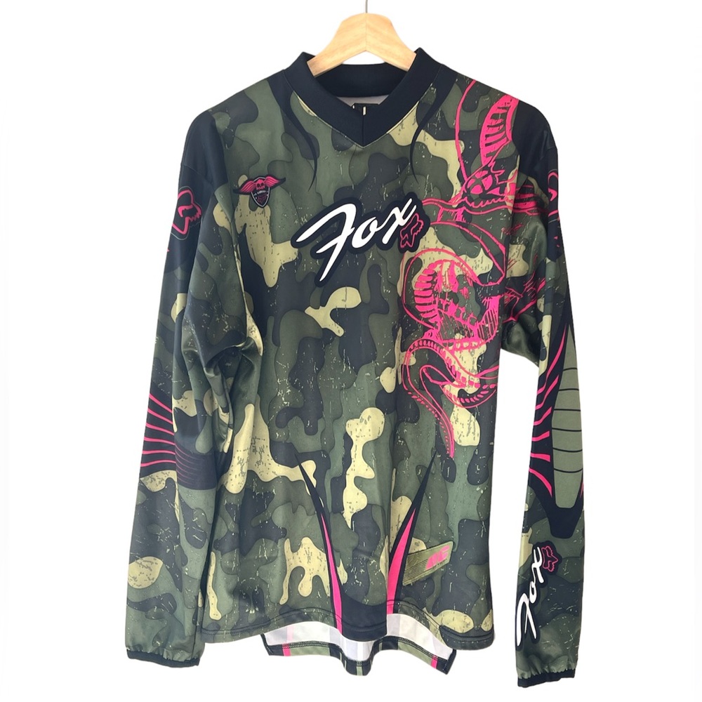 Fox Racing Moto Riding Gear Long Sleeve Hot Pink Camo